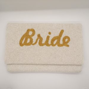 beaded bride clutch