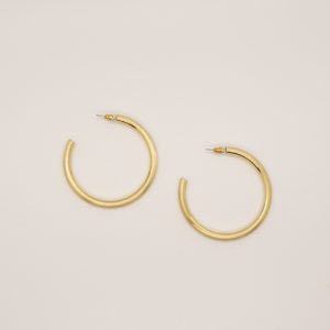 matte gold hoops
