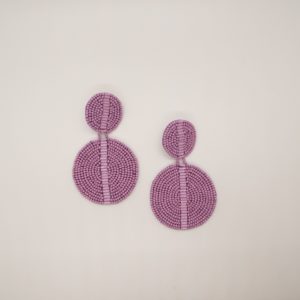 lavender beaded earrings